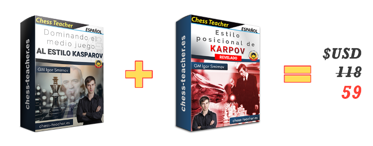Cursos de ajedrez del GM Igor Smirnov: Dominando el medio juego al estilo Kasparov + ¡Estilo posicional de Karpov revelado!