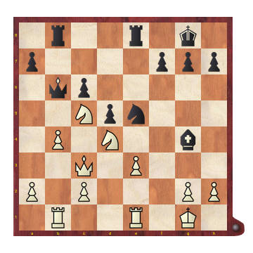 Jugando alrededor del isolani - Diagrama de posición de medio juego