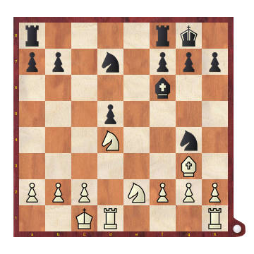 Jugando contra el isolani - Diagrama de posición de medio juego