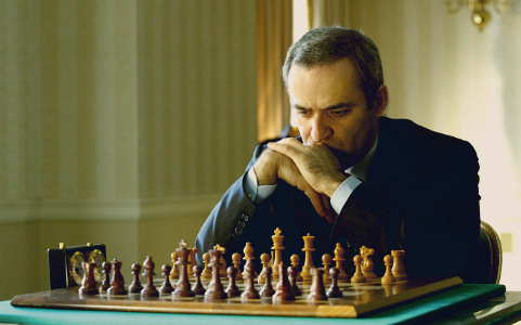 Garry Kasparov en el tablero