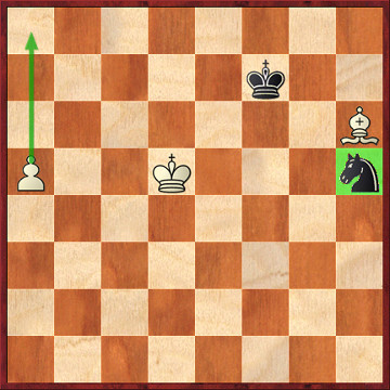 Final ganado de alfil contra caballo
