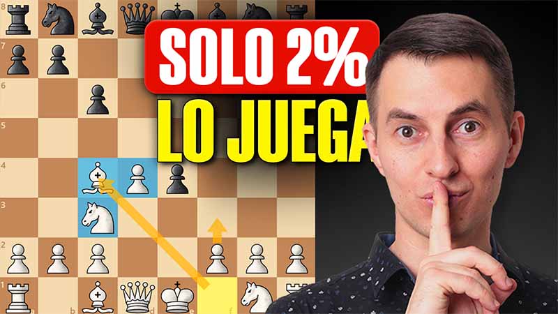 Gambito RARO y complicado después de 1.e4 con un 80% de partidas ganadas