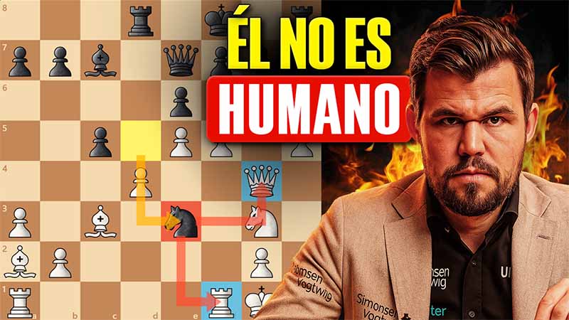 Carlsen ESTRANGULA a GM (2700) y SACRIFICA torres (2x3)
