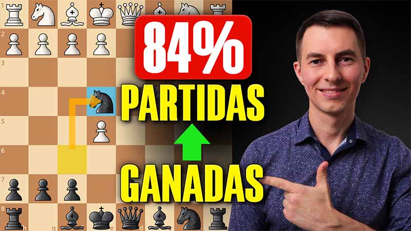 La MEJOR apertura para castigar 1.d4 (84% de éxito real)
