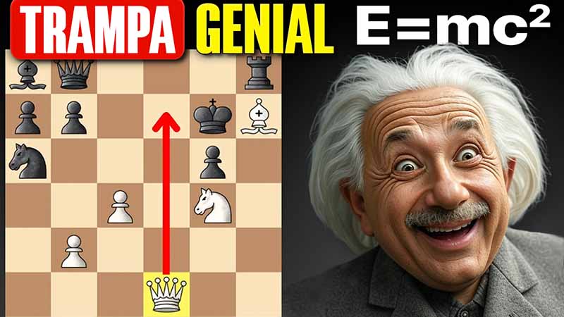 Genial trampa de EINSTEIN jugando AJEDREZ