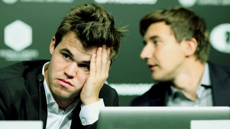 Magnus Carlsen y Sergey Karjakin