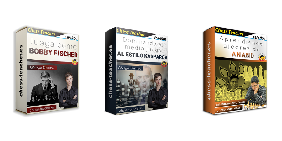 Combo de 3 cursos de campeones mundiales de ajedrez