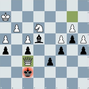 Estilo: Anand vs Karpov, intercambio de damas perdedor para las blancas