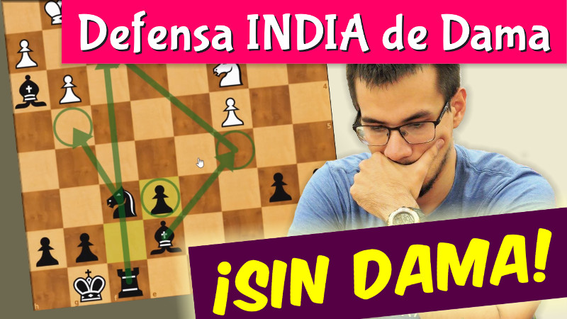 Jugando SIN DAMA en la Defensa India de Dama