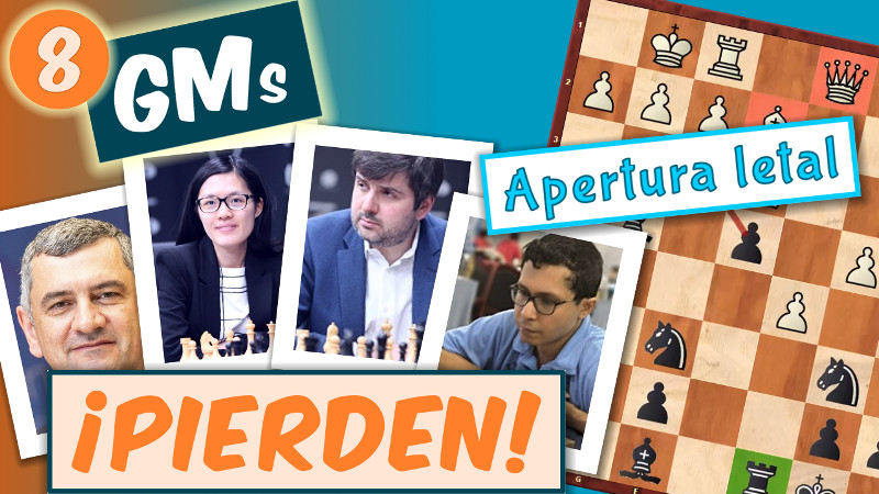 ¡4 GMs pierden en 8 JUGADAS con esta apertura LETAL!