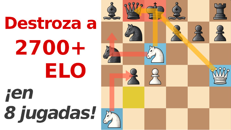 Truco que destroza a jugadores con ELO de 2700+ (¡en 8 jugadas!)