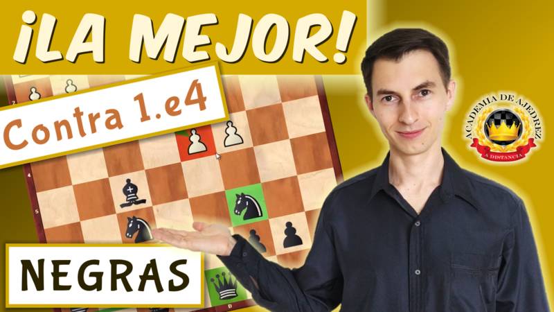 La MEJOR APERTURA de ajedrez para las NEGRAS contra e4