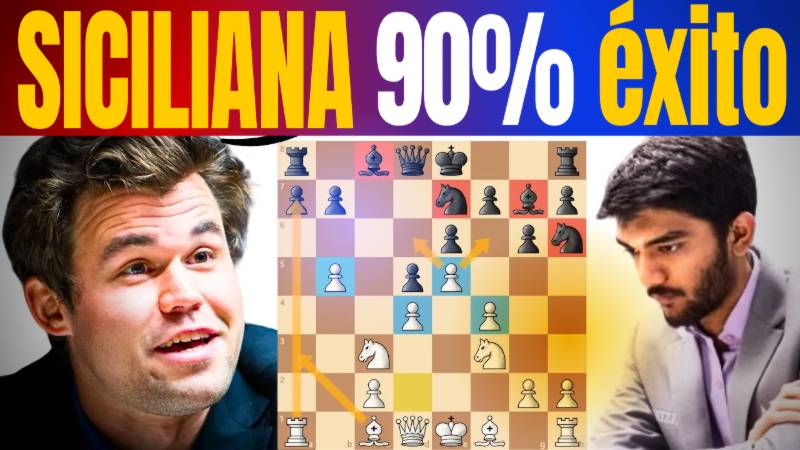 Jugada SECRETA en la Siciliana, de Carlsen contra Gukesh