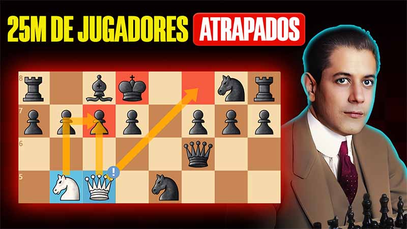 Capablanca GANÓ con una trampa que HOY aún funciona